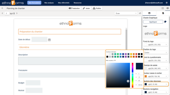 Toutes les confirgurations avancées d'EthnoForms
