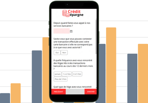 Graphique en barre pour des litiges de carte bancaire